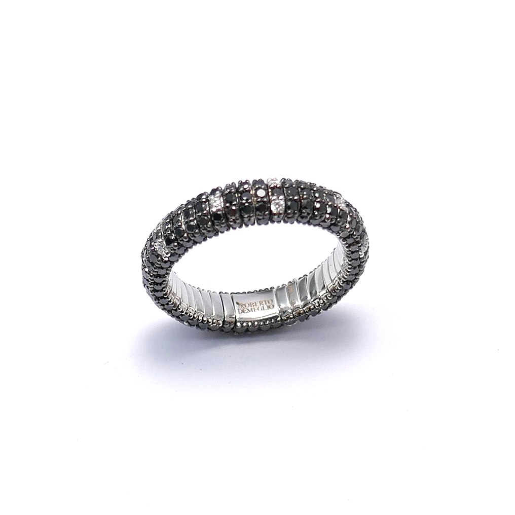 Ring  GIOTTO diamanti black & white